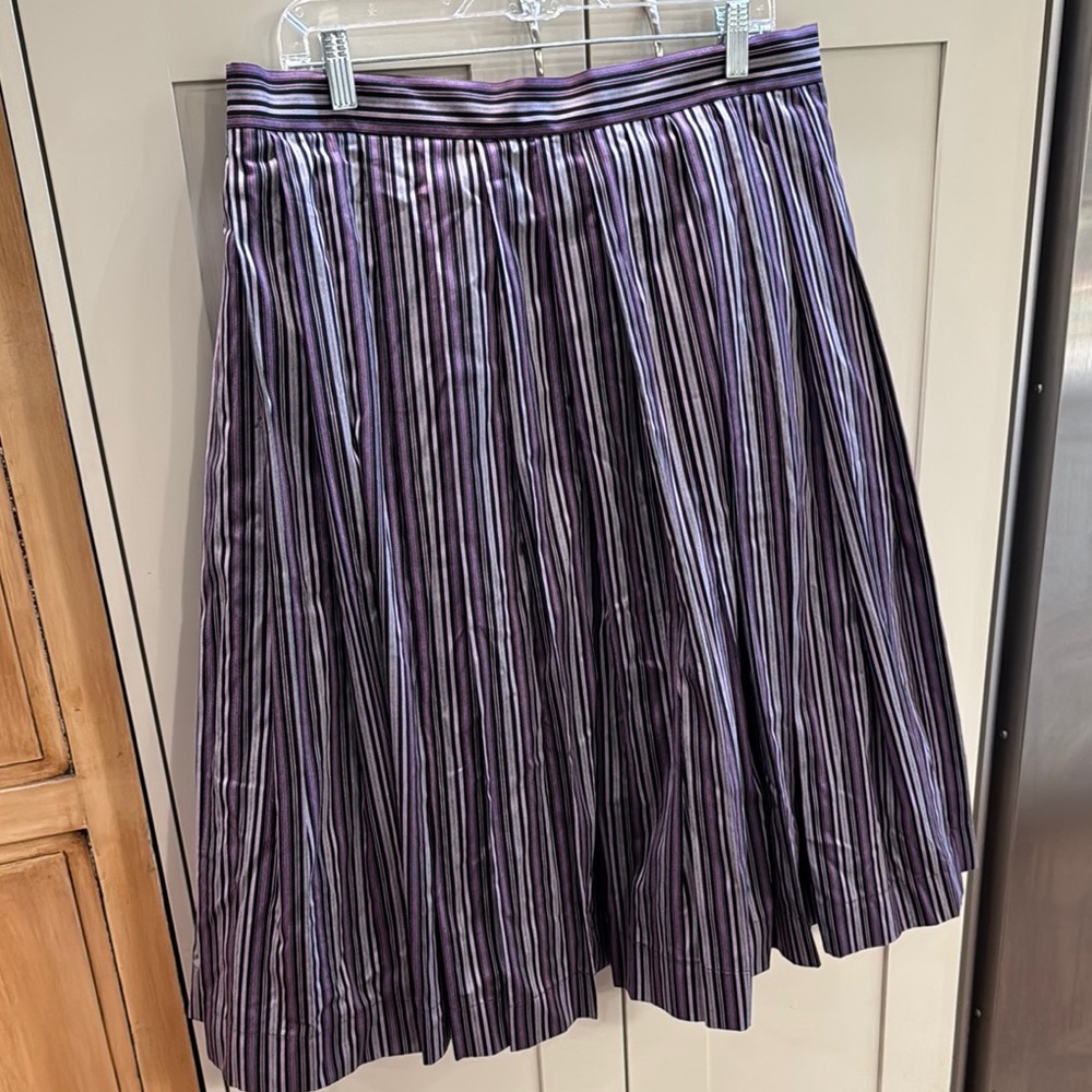 Striped Purple Skirt - size 17.5” waist
